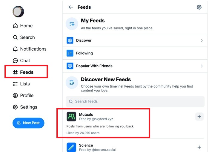 "Mutuals" a popular feed to link with hashtags based on your followers interests.