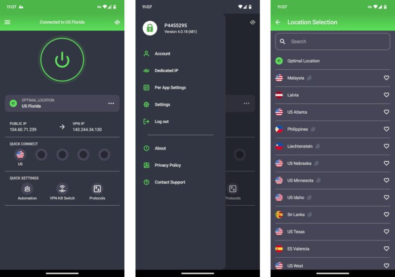 Private Internet Access Mobile VPN for Android
