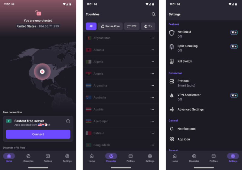 Using Proton VPN on Android 15 Device