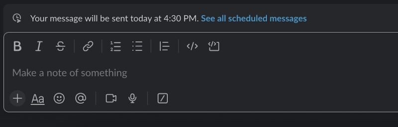 View your scheduled messages in the Slack app