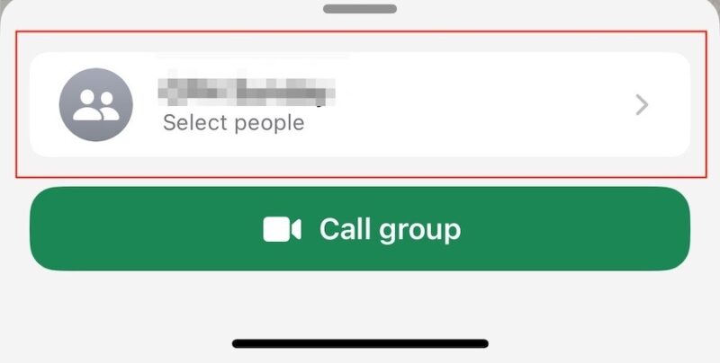 Choose the people you want to join your WhatsApp group video call