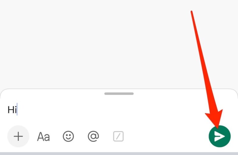 Hold on to the Send icon in the Slack app