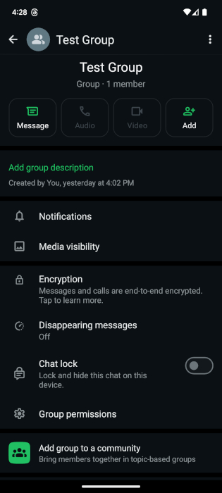 Whatsapp Group Settings