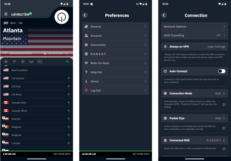 Using Windscribe VPN on Android Phone