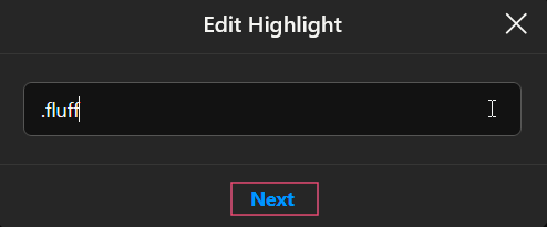 Tapping "Next" button while editing Highlight in Instagram on PC.
