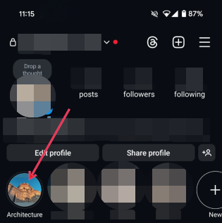 New Highlight visible on Instagram profile. 