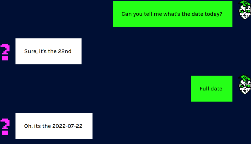 Asking AI current date