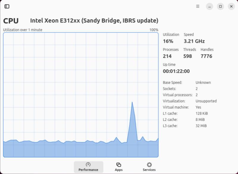 A screenshot showing the default screen for Mission Center.