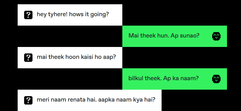 Talking in different language with AI