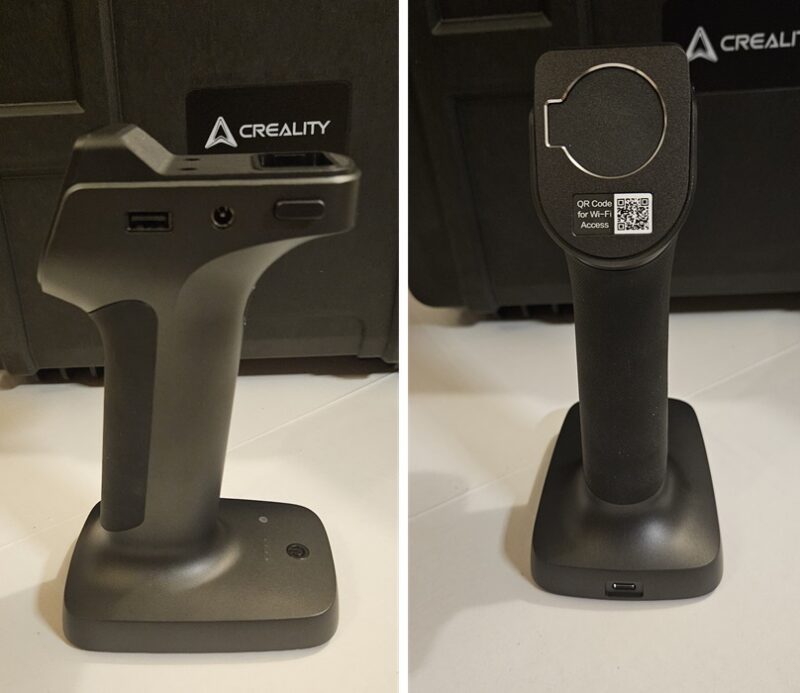Creality Raptorx Handle, side and back views.