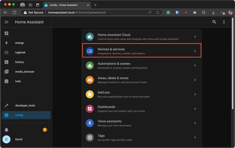 Devices And Services Home Assistant