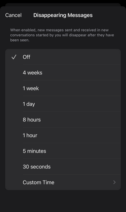 Dissapearing Messages In Signal