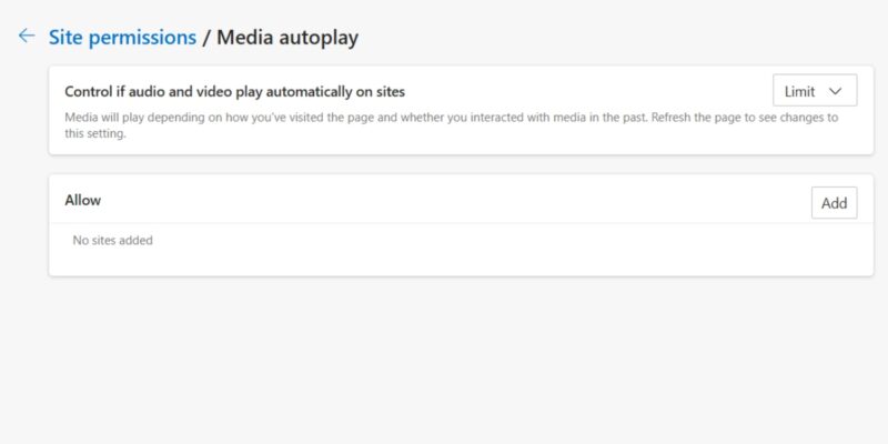Edge Media Autoplay