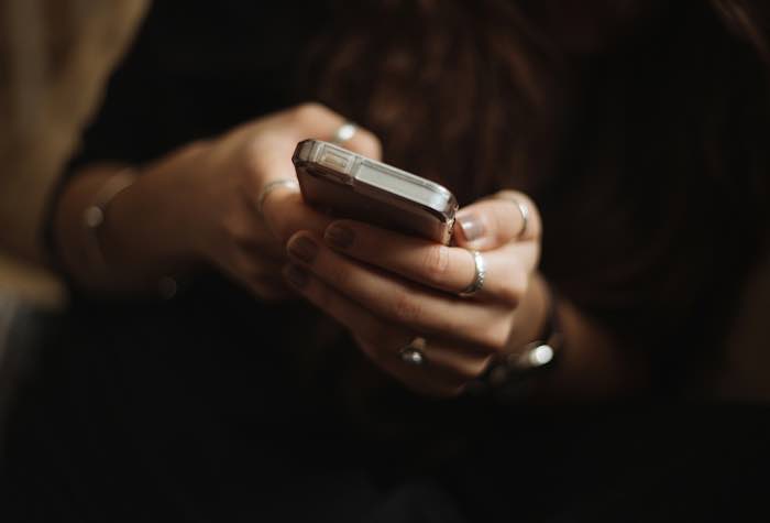 Encrypted Apps Text Messages Fingers Typing