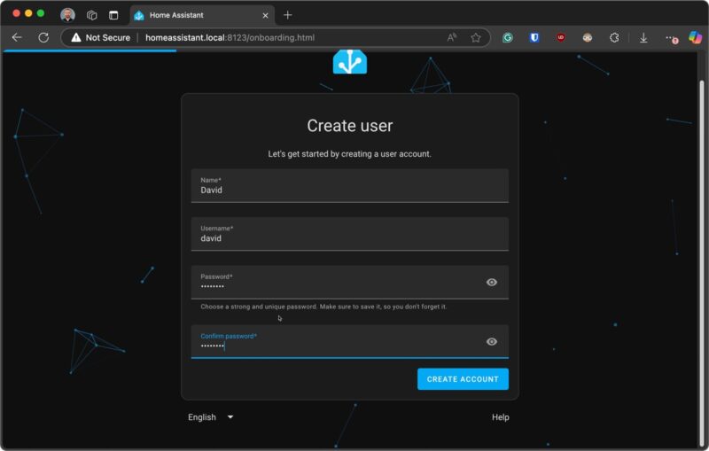 Home Assistant Create Account