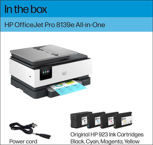 Hp Officejet Pro 8139e Box