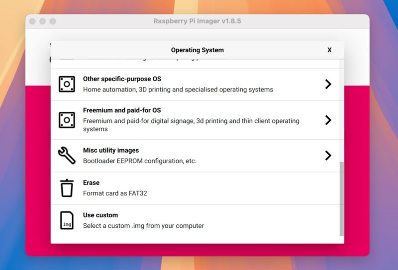 Imager Extra Options