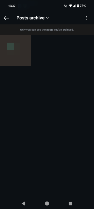 Checking out posts archive in Instagram app.