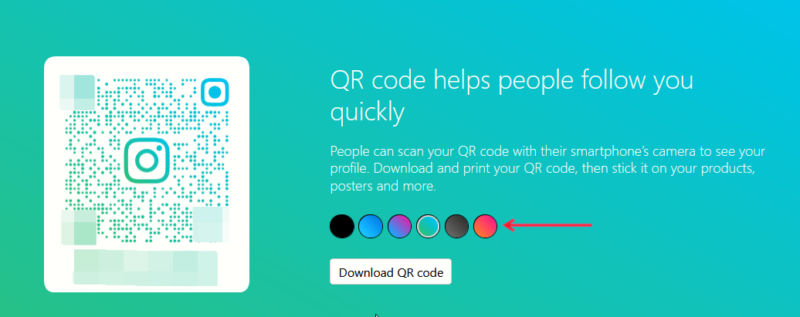 Editing background color for Instagram profile card on PC.