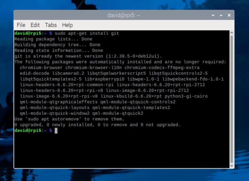 Install Git Raspberry Pi