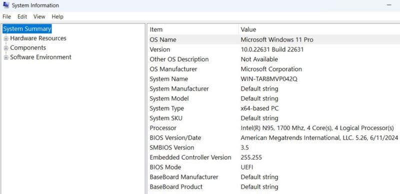 Kamrui system details.