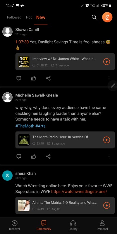 Podcast App Android Castbox Social