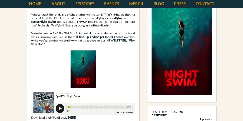 Podcast Download Flop House Night Swim Episode