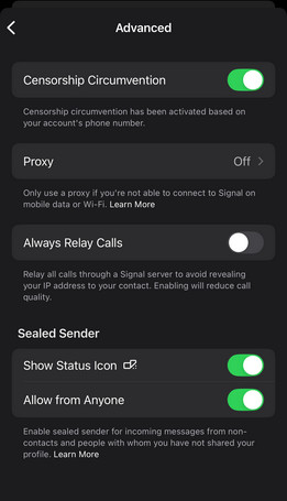 Sealed Sender Option In Signal