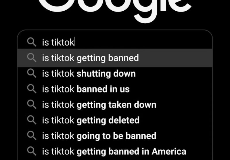Google search about TIkTok ban.