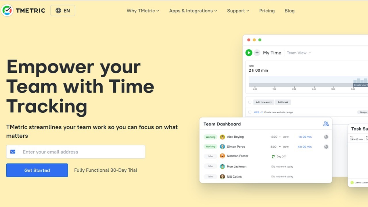 Straightforward Time Tracking For Your Whole Team With TMetric