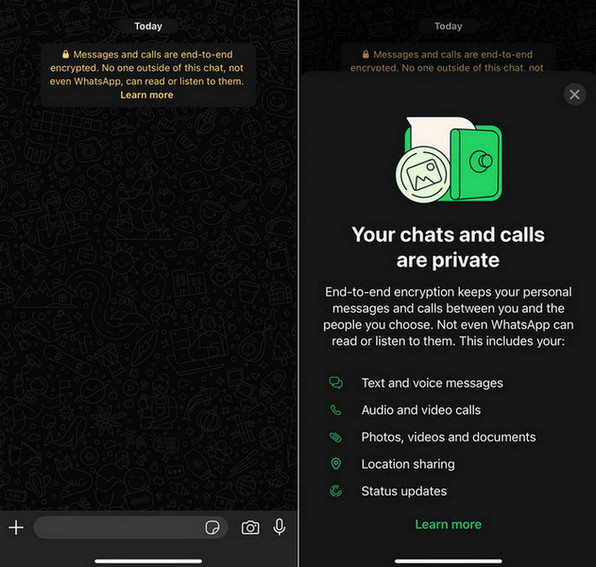 Whatsapp Encryption In Chats On A Phone