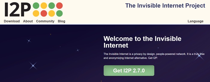 Garlic routing through the Invisible Internet Project (I2P.)