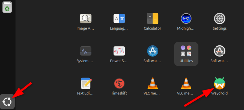 Launching Waydroid From Applications Menu