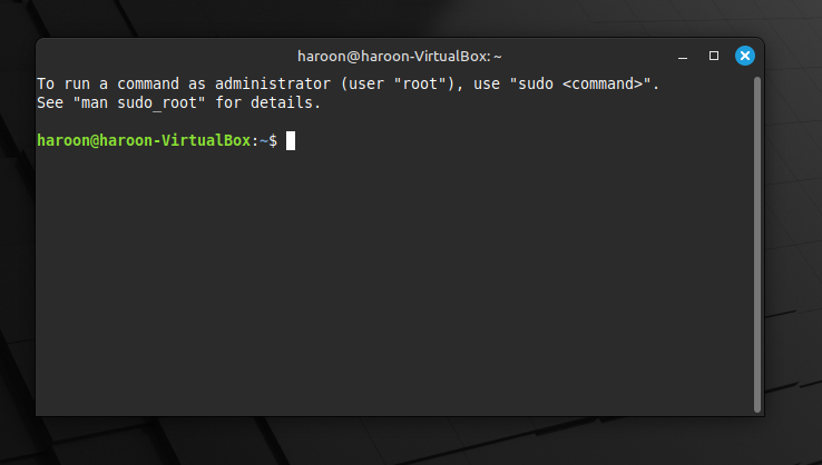 Showing LinuxMint Terminal.