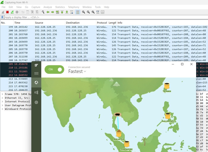 IP address leaks found while using Wireshark tool.