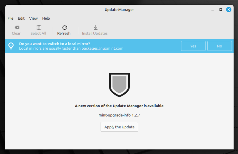 Update Manager Linuxmint