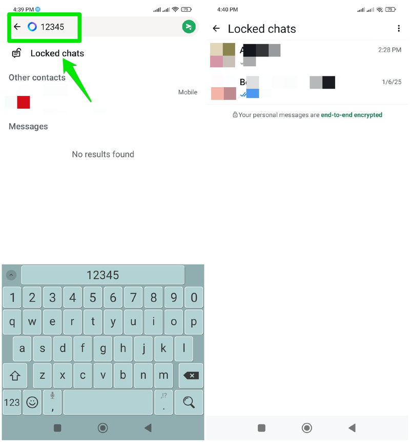 Secret code in WhatsApp search bar