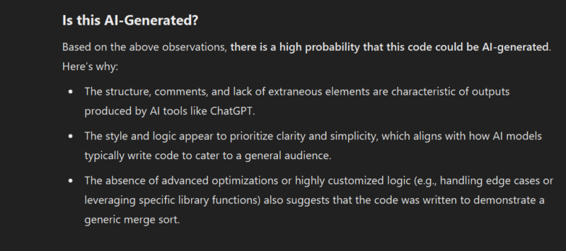 AI Code Detector Custom GPT conclusion