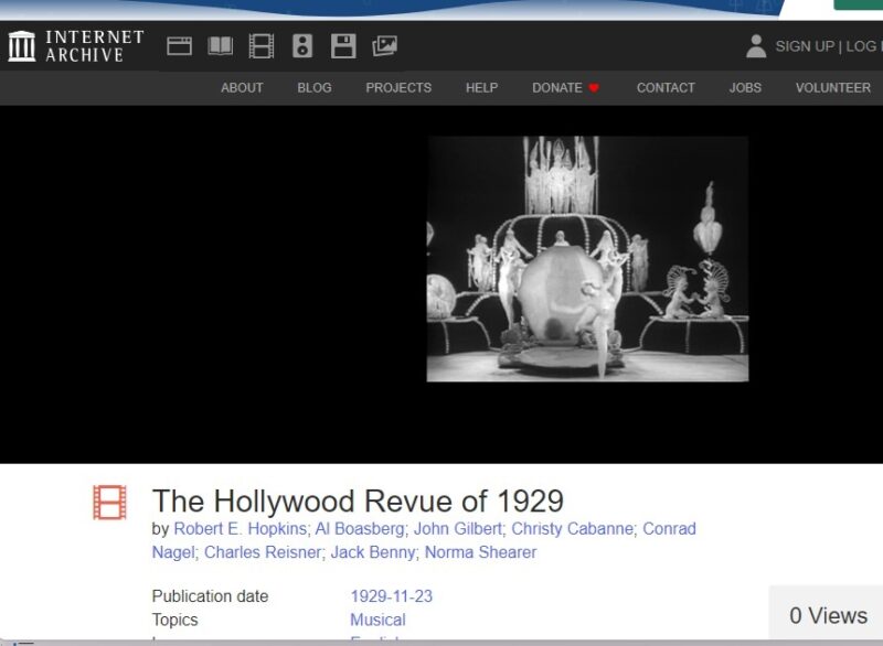 Scene from The Hollywood Revue