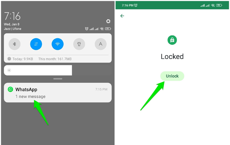 WhatsApp notification