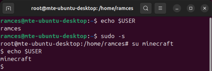 A terminal showing the existence of a user for the Systemd unit.