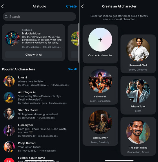 Creatiing A Custom Ai Characters In Instagram