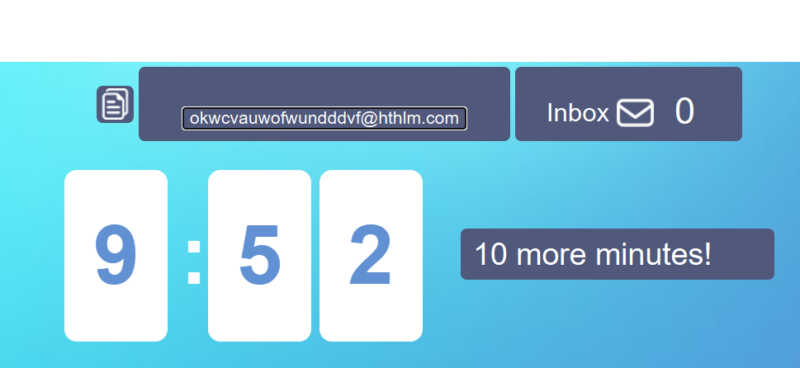 10MinuteMail Interface