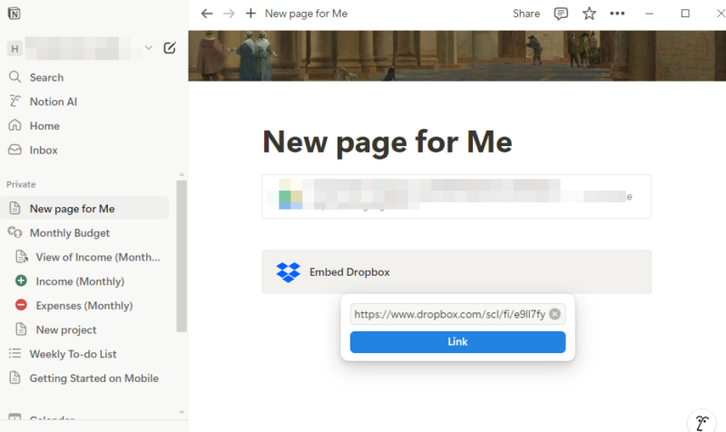 Dropbox Notion Integration