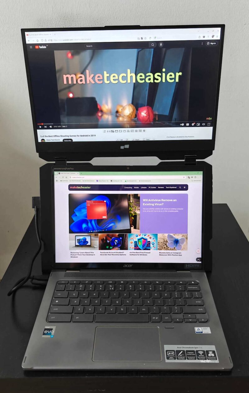 Duex Float Stacked Monitor Mode