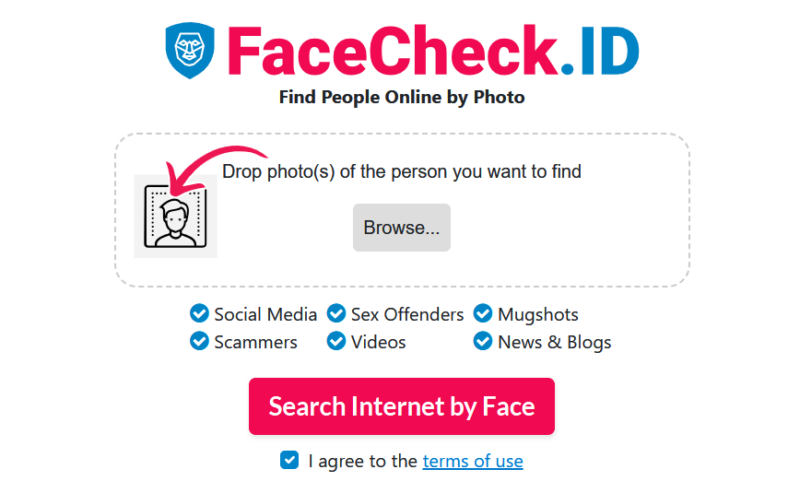 Face Check ID main interface