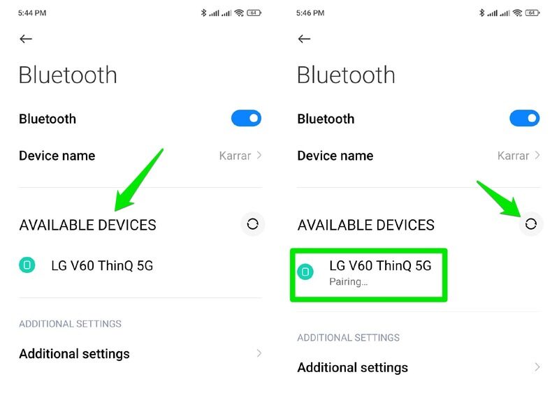 Android Bluetooth available devices