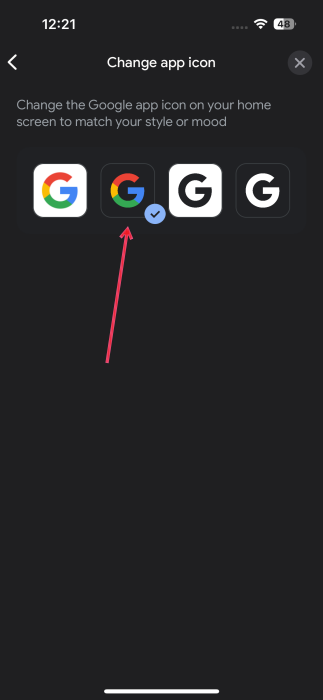 Switching to new Google app icon on iPhone. 