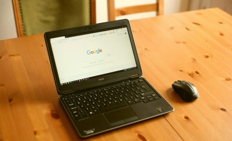 Google Chrome on laptop.