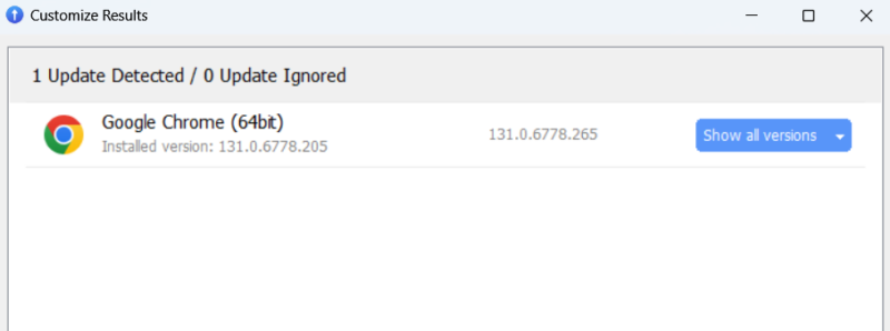 List of Software to update